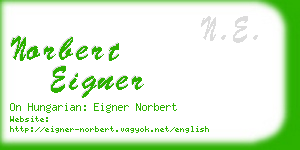 norbert eigner business card